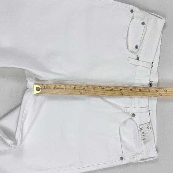 J Crew Women's Slim Wide Leg Jean Size 29 White High Waist Ankle Raw Hem - Picture 14 of 16